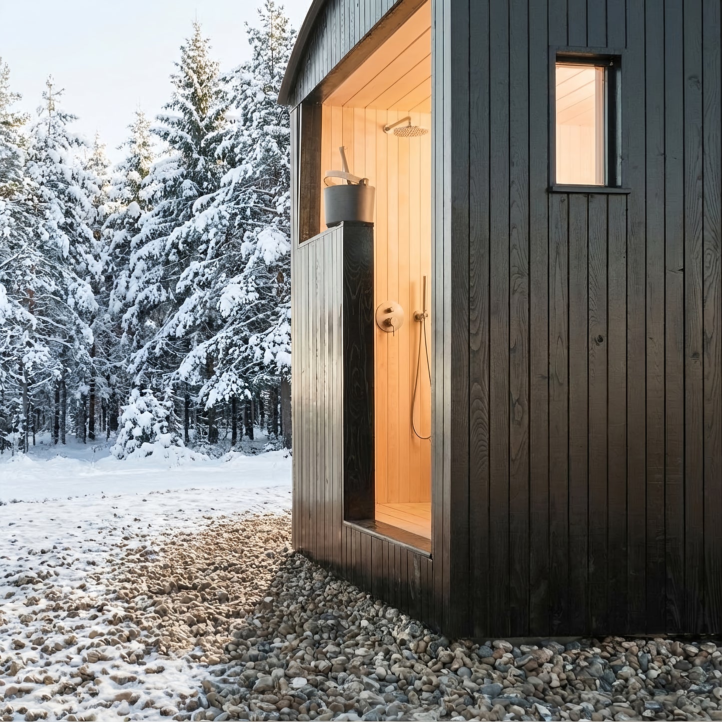 ForestCedar Obsidian Cube Outdoor Sauna